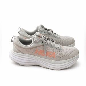 HOKA Bondi 8 Women’s 9B Gray Running Walking Shoes